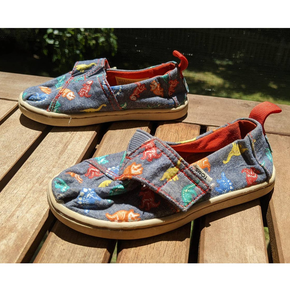 TOMS Dino Bones Baby kids size 7 - Picture 5 of 7